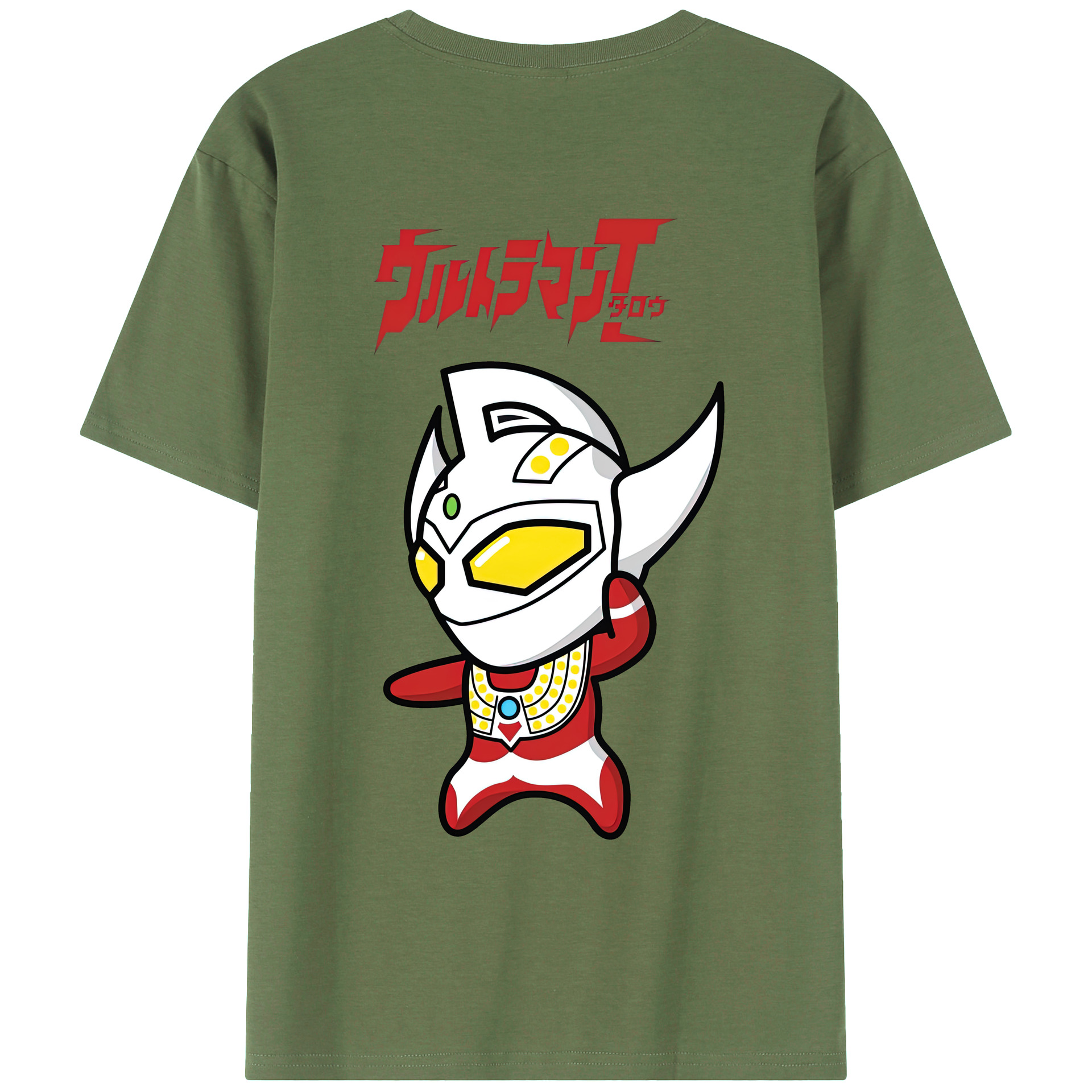 （画像用） ウルトラマン Ultraman 綿100％ メンズ半袖Tシャツ（バックプリント） 通気性